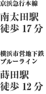 南太田駅徒歩17分／蒔田駅徒歩12分